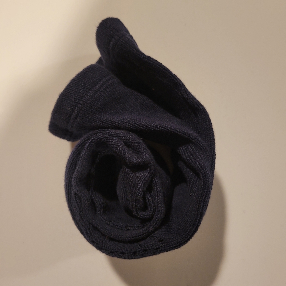 Condor Navy Warm Cotton Side Openwork Tights, Size 2